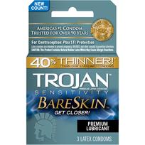 Trojan Bareskin Condoms 3 Package - Click Image to Close