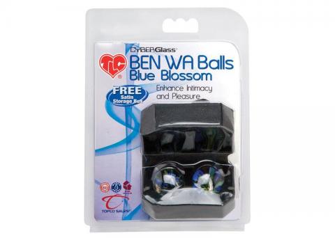 Cyberglass Ben Wa Balls Blue Blossom - Click Image to Close