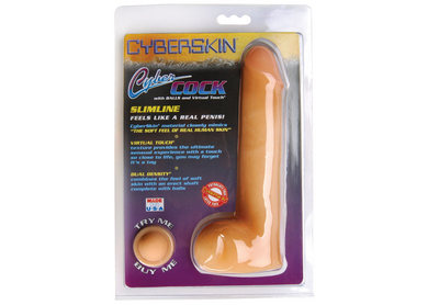 CyberSkin CyberCock with Balls Slimline - Click Image to Close