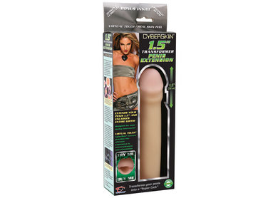 Cyberskin 1.5in Penis Ext - Click Image to Close