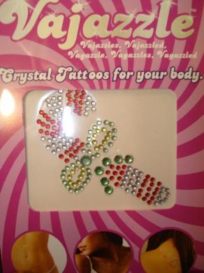 Vajazzles Candy Cane Body Tattoo