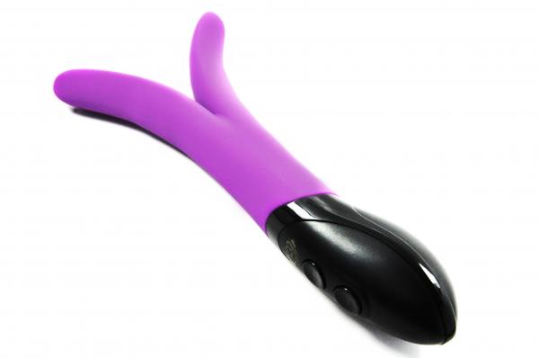 Double Touch Purple/Black Vibrator - Click Image to Close