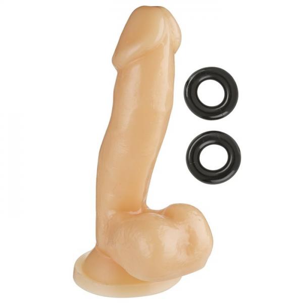 Cloud 9 6.5 inches Dong with C-Rings Beige - Click Image to Close