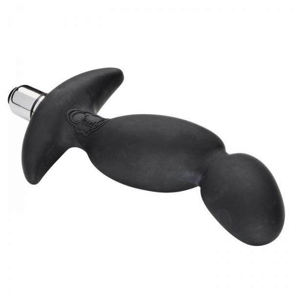 Pro Sensual Soft Angled Tip Anal Prostate Massager Black Bonus C Rings - Click Image to Close