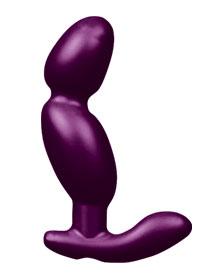 Pro Sensual Soft Angled Tip Anal Prostate Massager Purple Bonus C Rings - Click Image to Close