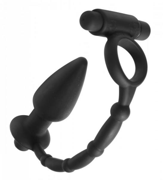 Viaticus Cock Ring Anal Vibe Plug - Click Image to Close