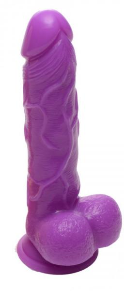 Silicone Sam 7 inches Suction Cup Dildo Purple - Click Image to Close
