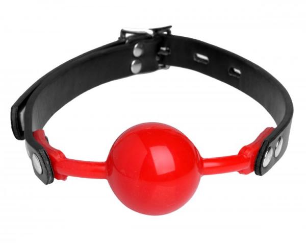 Hush Red Silicone Ball Gag O/S - Click Image to Close