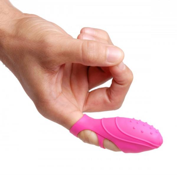 Frisky Bang Her Silicone G-Spot Finger Vibe Pink - Click Image to Close