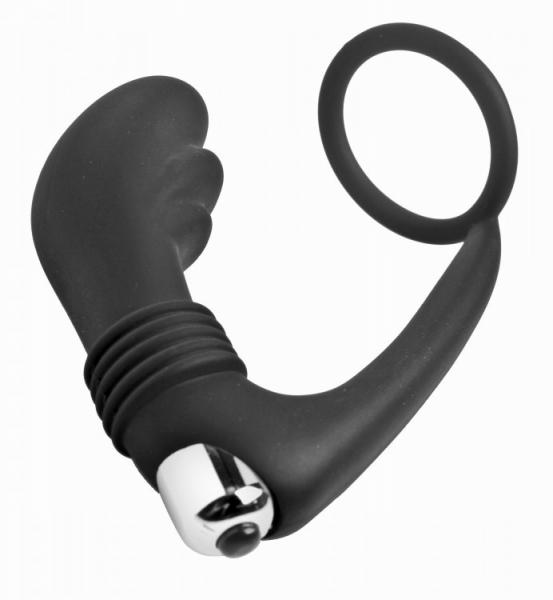 Nova Prostate Massager and Cock Ring Black - Click Image to Close