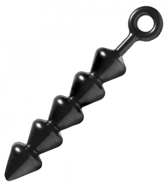 Spades XL Anal Beads Black - Click Image to Close