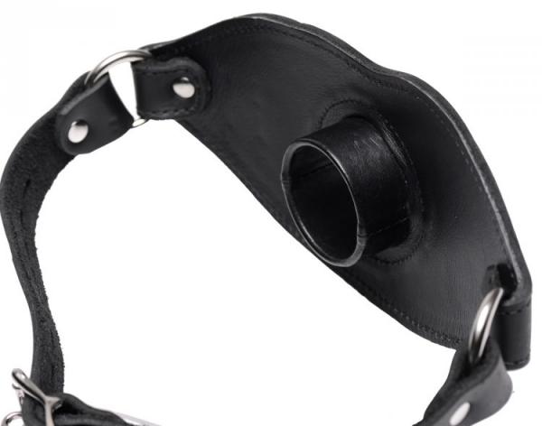 Feeder Open Mouth Gag Black - Click Image to Close